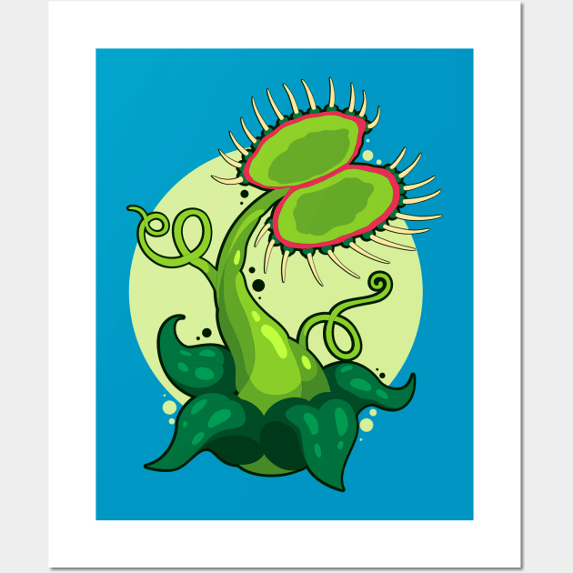 Hand Drawn Fly Trap Wall Art by Mako Design 